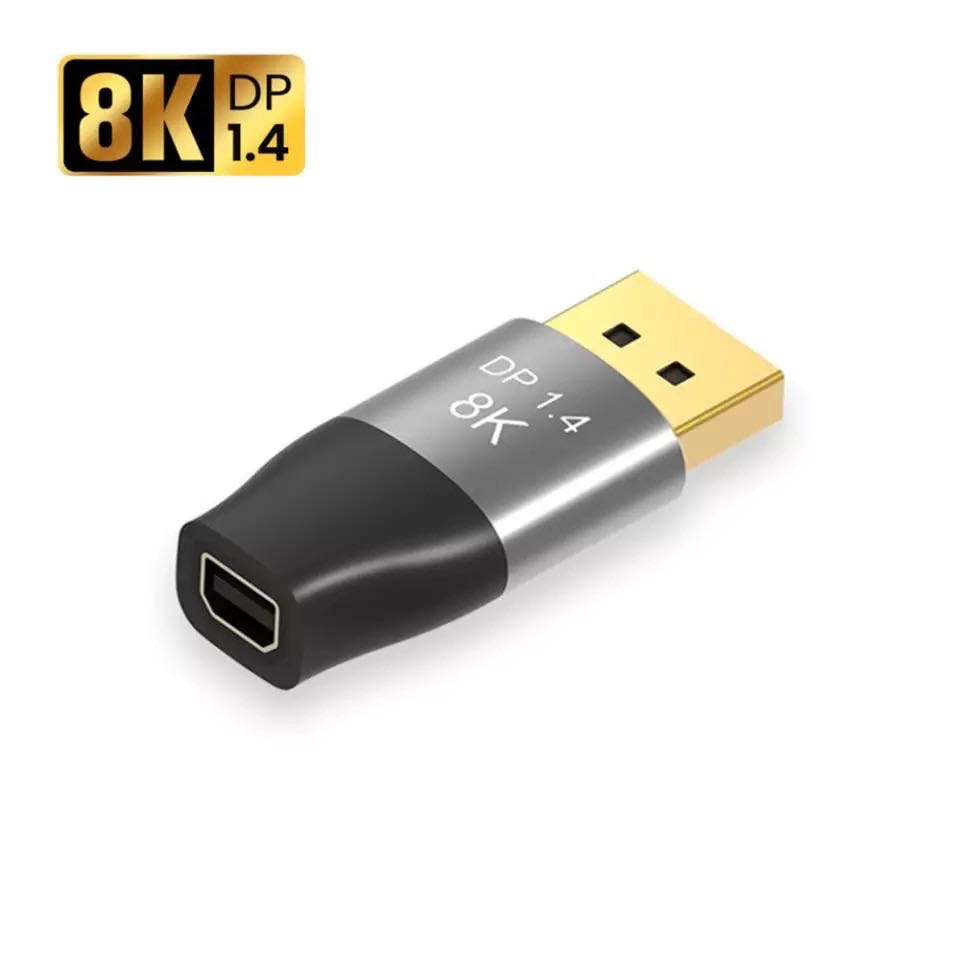 ￼8K Displayport 1.4อะแดปเตอร์แปลง8K @ 60Hz 4K @ 144Hz Bi-Directional DP mini DP ชายหญิง Extender