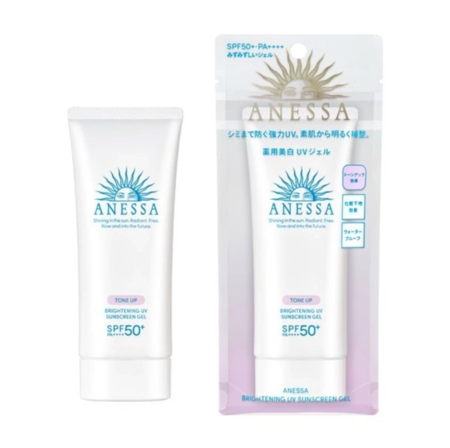 ANESSA Brightening UV Sunscreen Gel N SPF 50+PA++++ 90g. (เจลโทนอัพหลอดขาว)