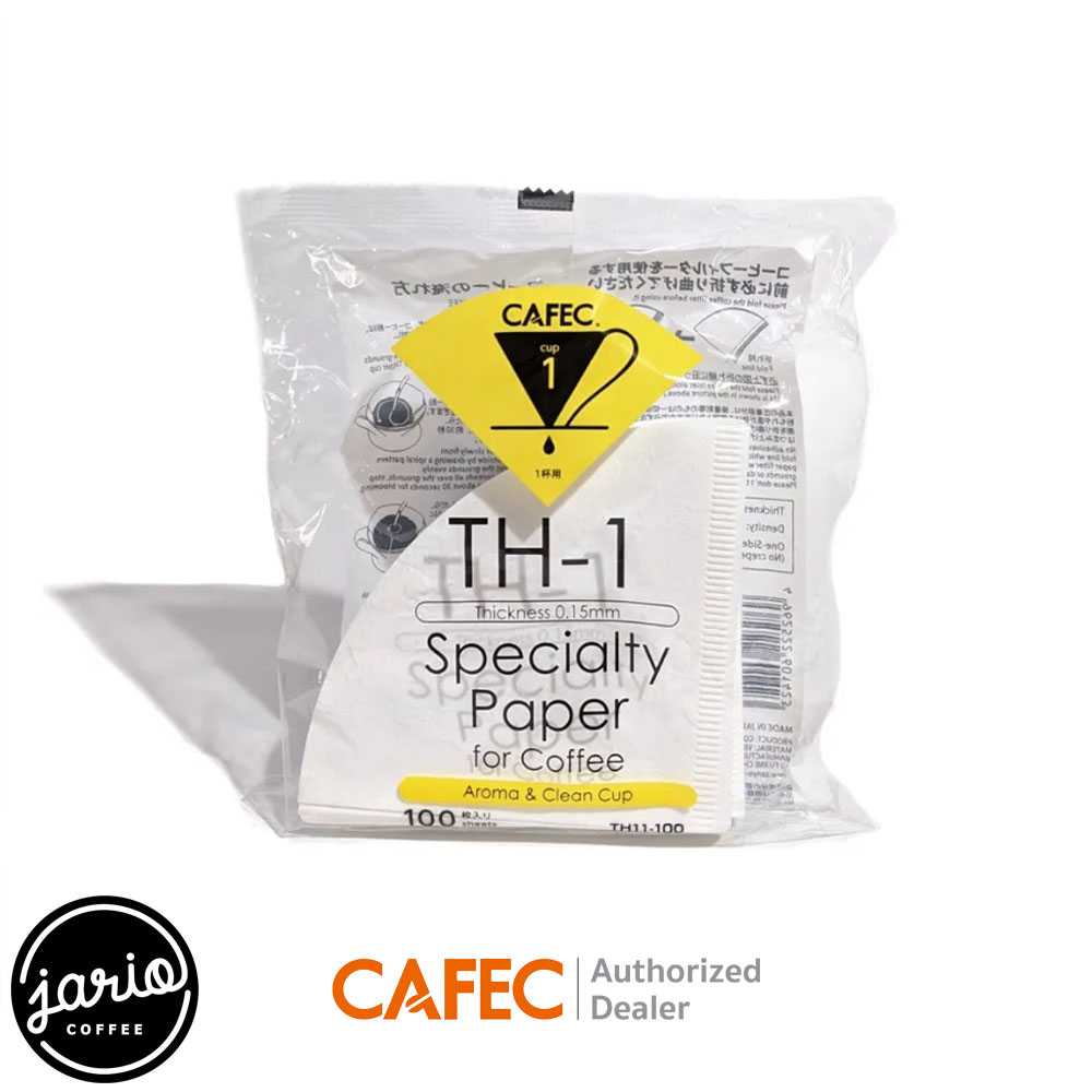 JARIO x CAFEC กระดาษกรองกาแฟ TH-1 Specialty 100 แผ่น CAFEC TH-1 Specialty Coffee Paper Filter