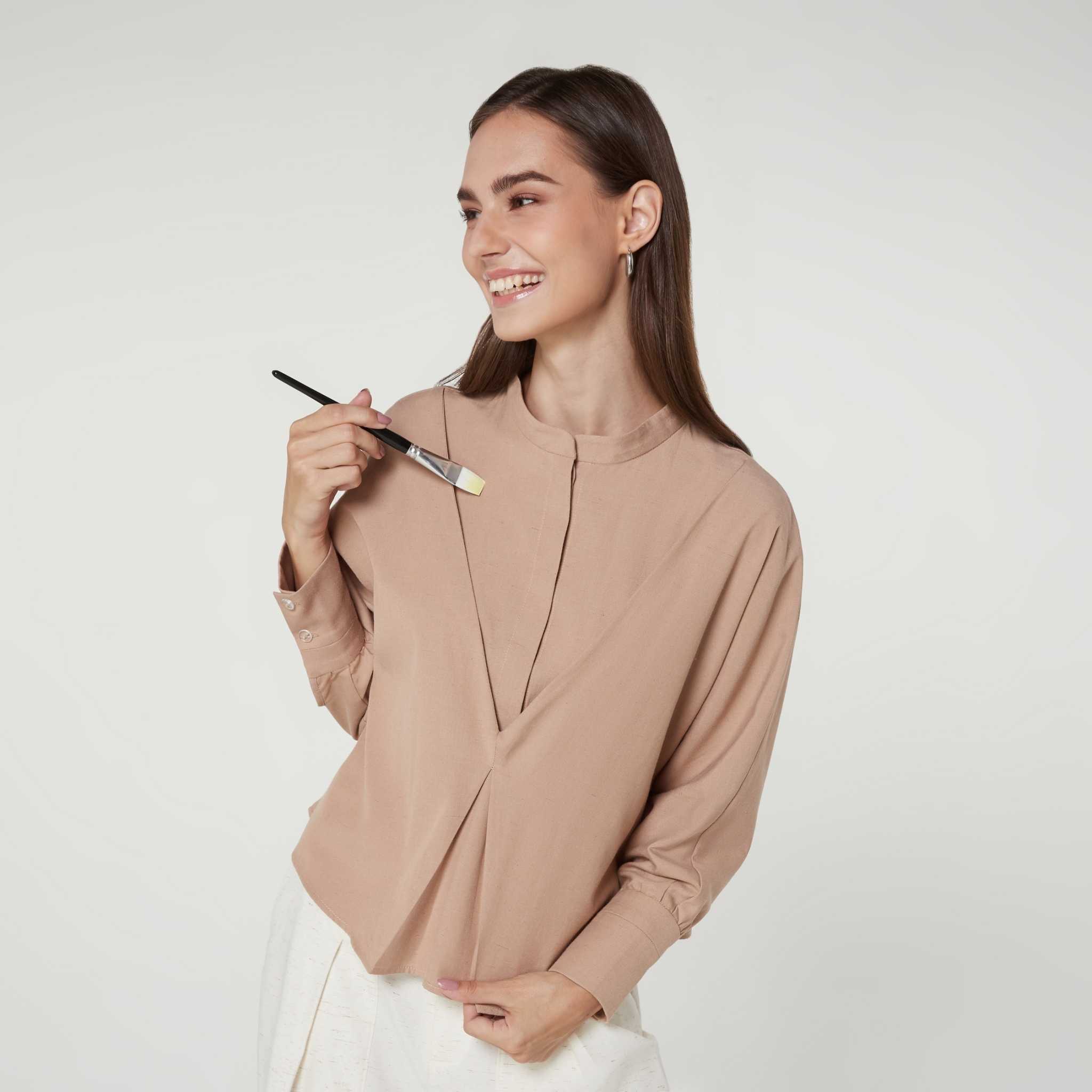 COLLARLESS SHIRT