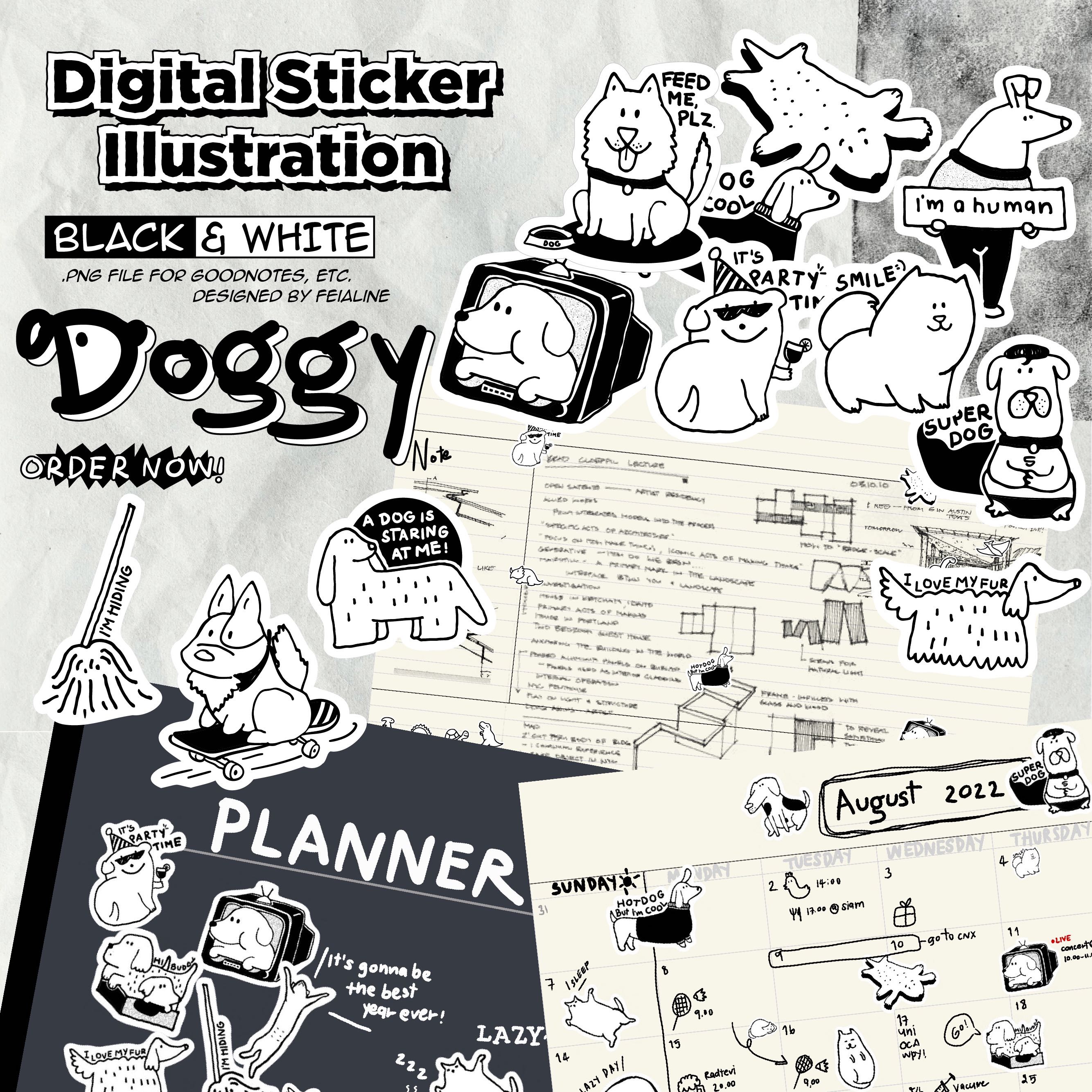 Doggy - digital sticker file🐶
