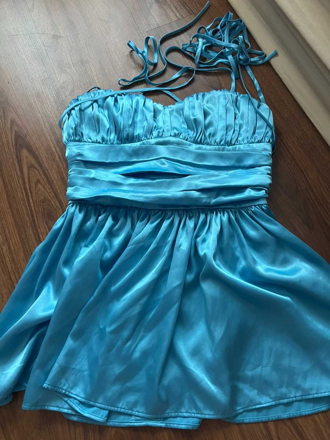 magic pxssy amaria mini dress in angel blue
