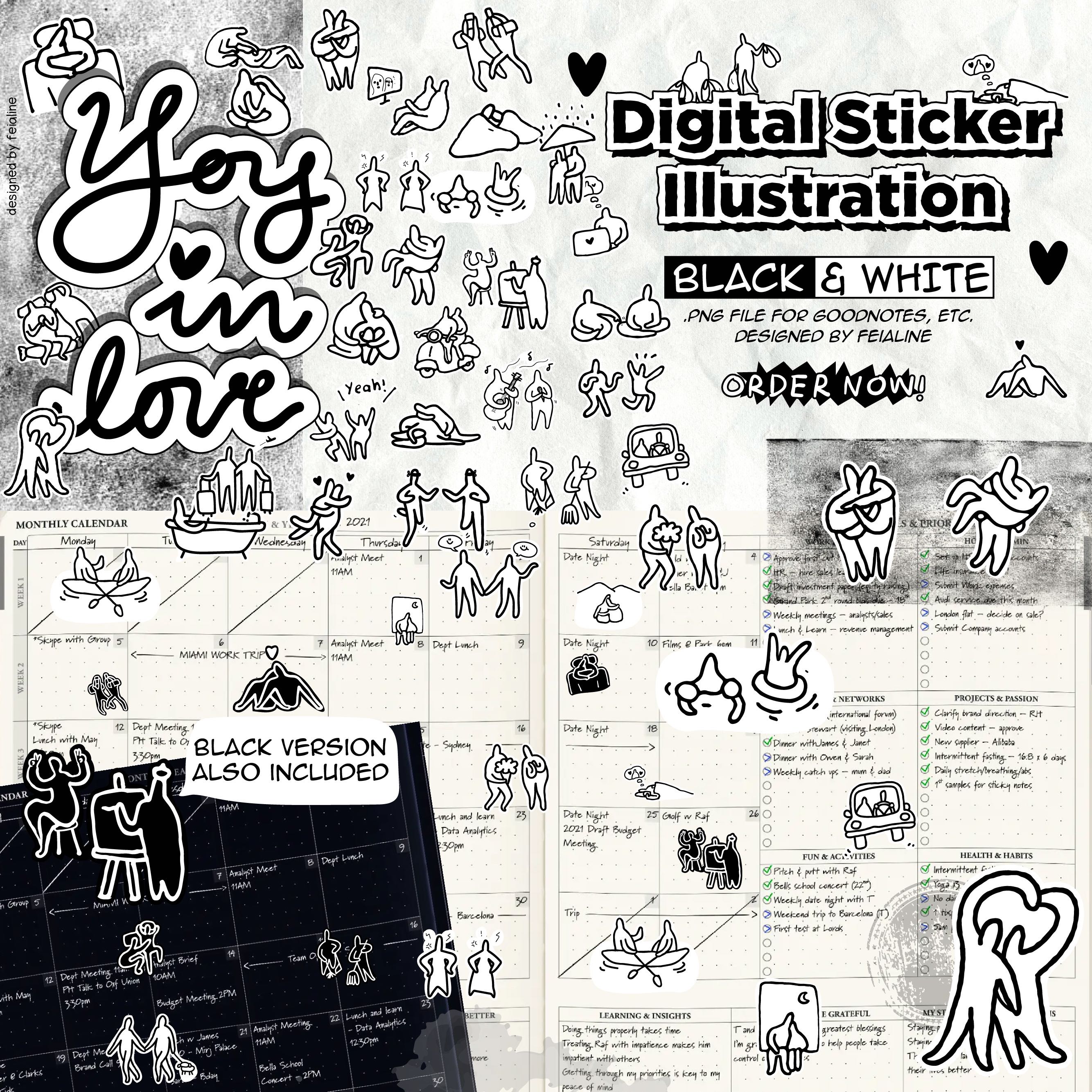 Yoy in love - digital sticker file💕
