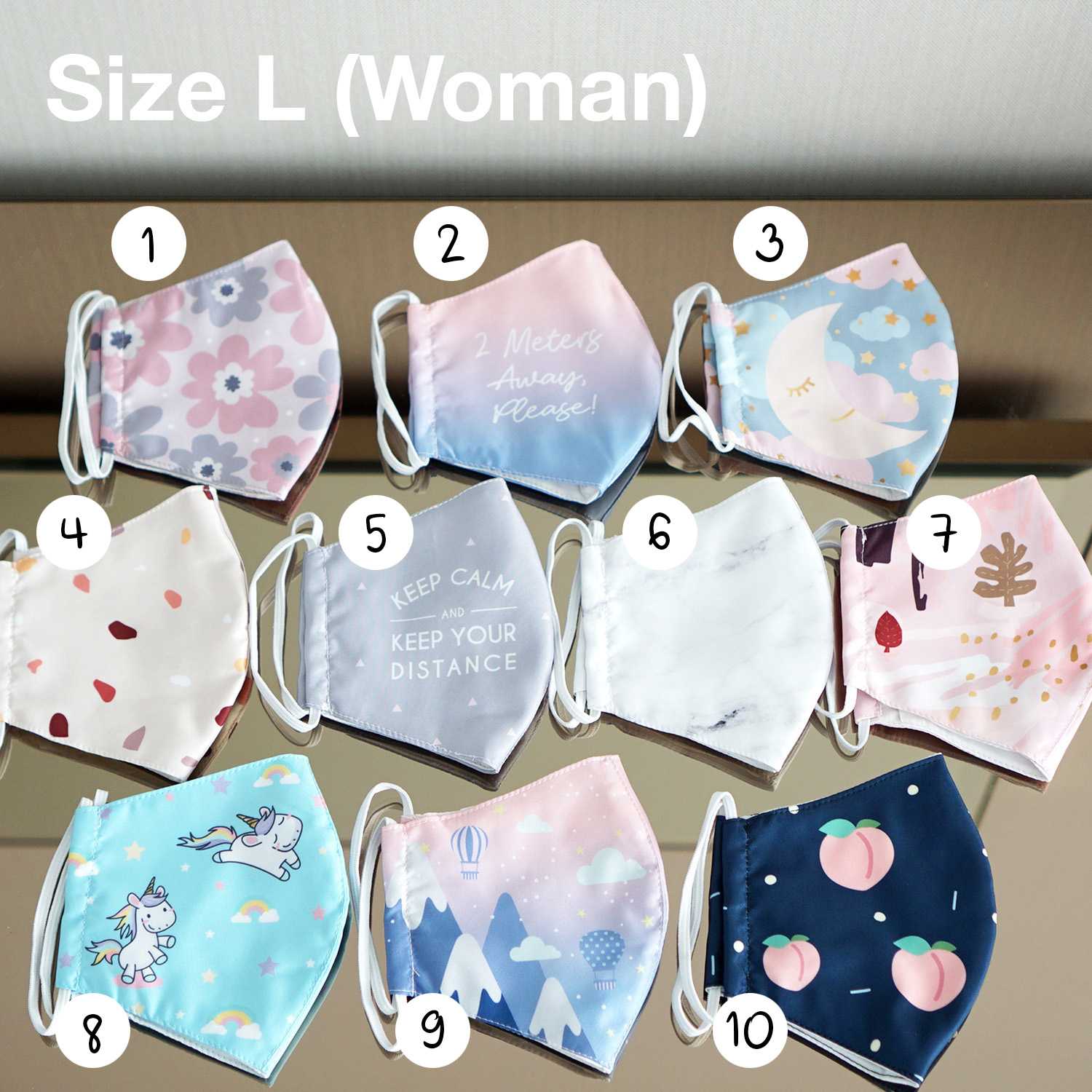 หน้ากากผ้า แบบพร้อมส่ง (เลือกลายและไซส์ที่แอดมิน)