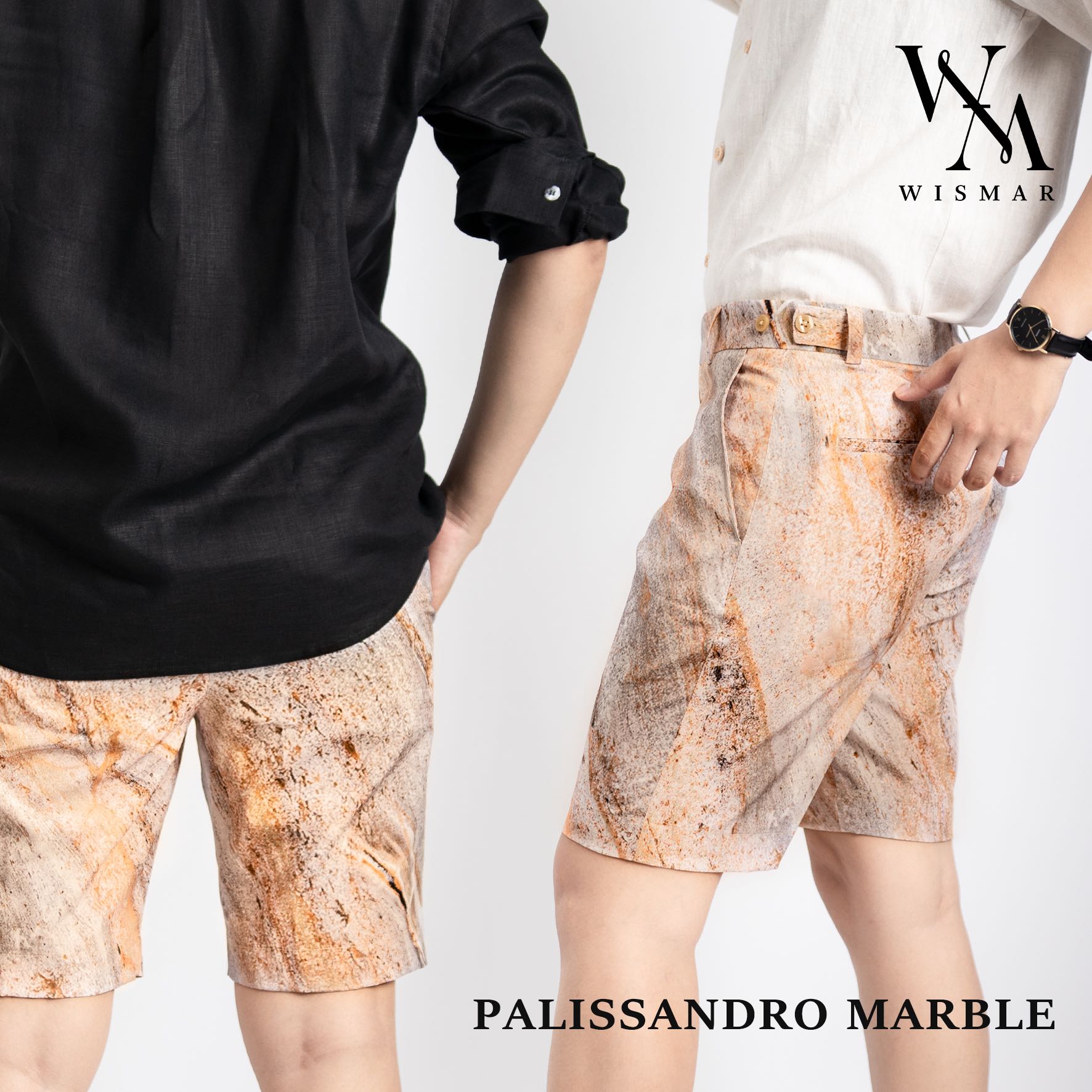 กางเกงขาสั้นลายหินอ่อน(สีพาลิซานโดร) : Palissandro Marble Short Pant