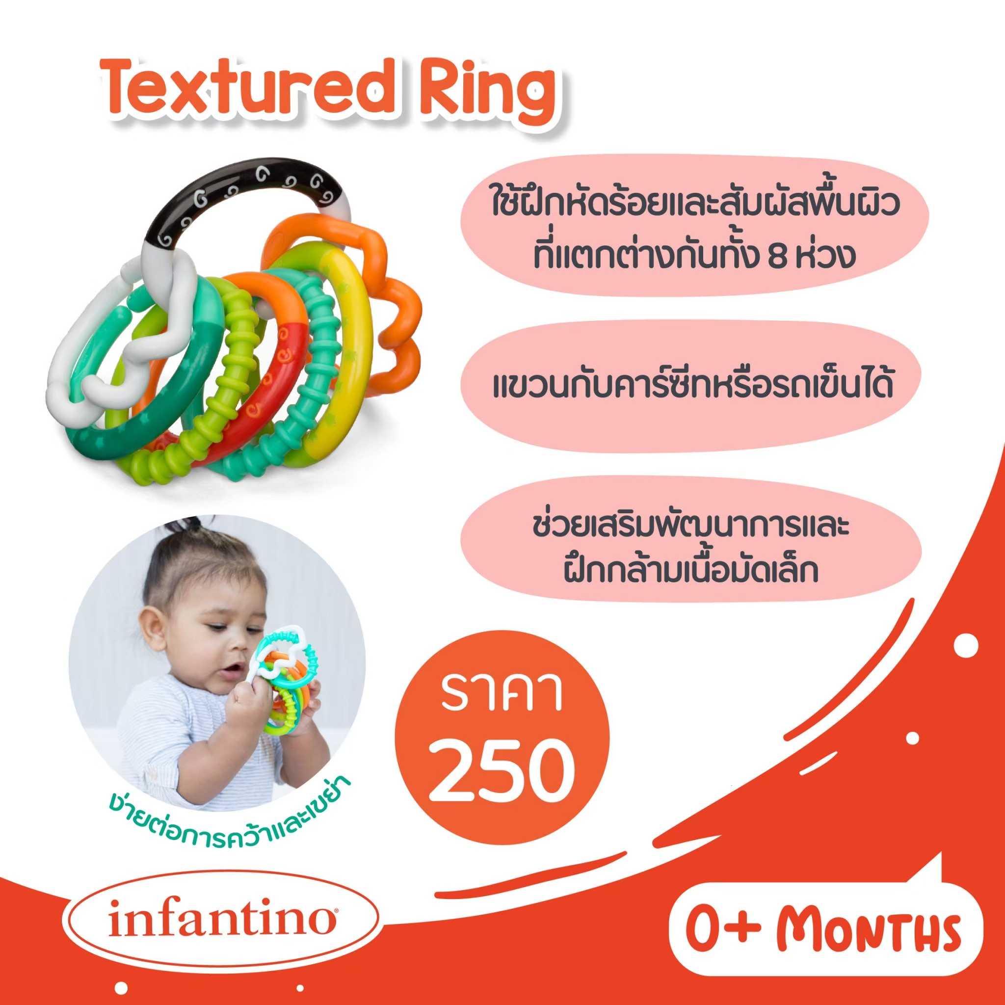 ยางกัดแบบห่วง TEXTURED RING LINKS