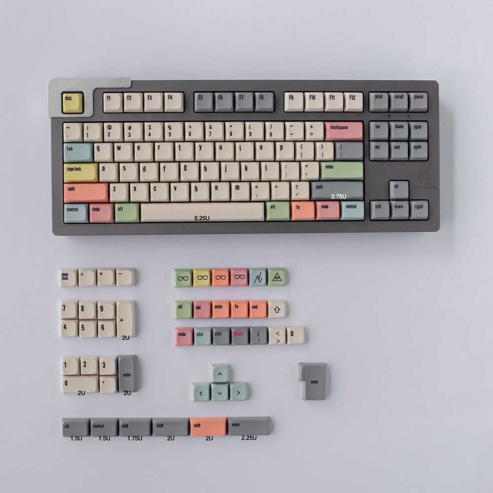 MINT Canvas Keycap PBT XDA Profile 134 keys Mechanical keyboard คีย์แคป น่ารัก