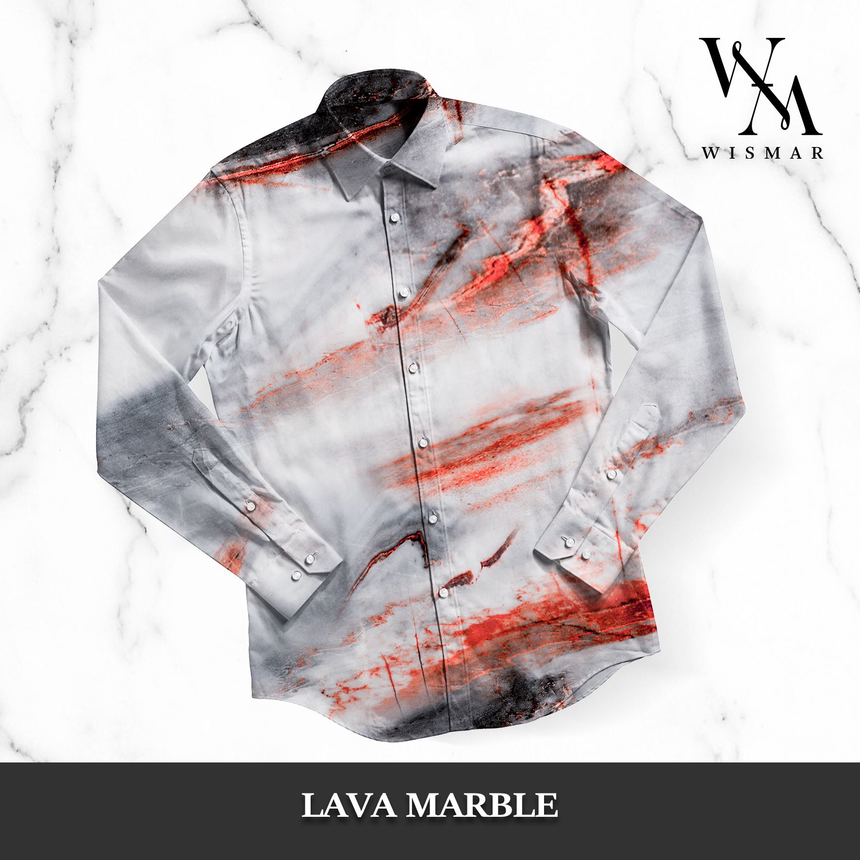 เสื้อเชิ้ตแขนยาวลายหินอ่อน(ลาวา): Lava Marble Shirt (Long-sleeved)
