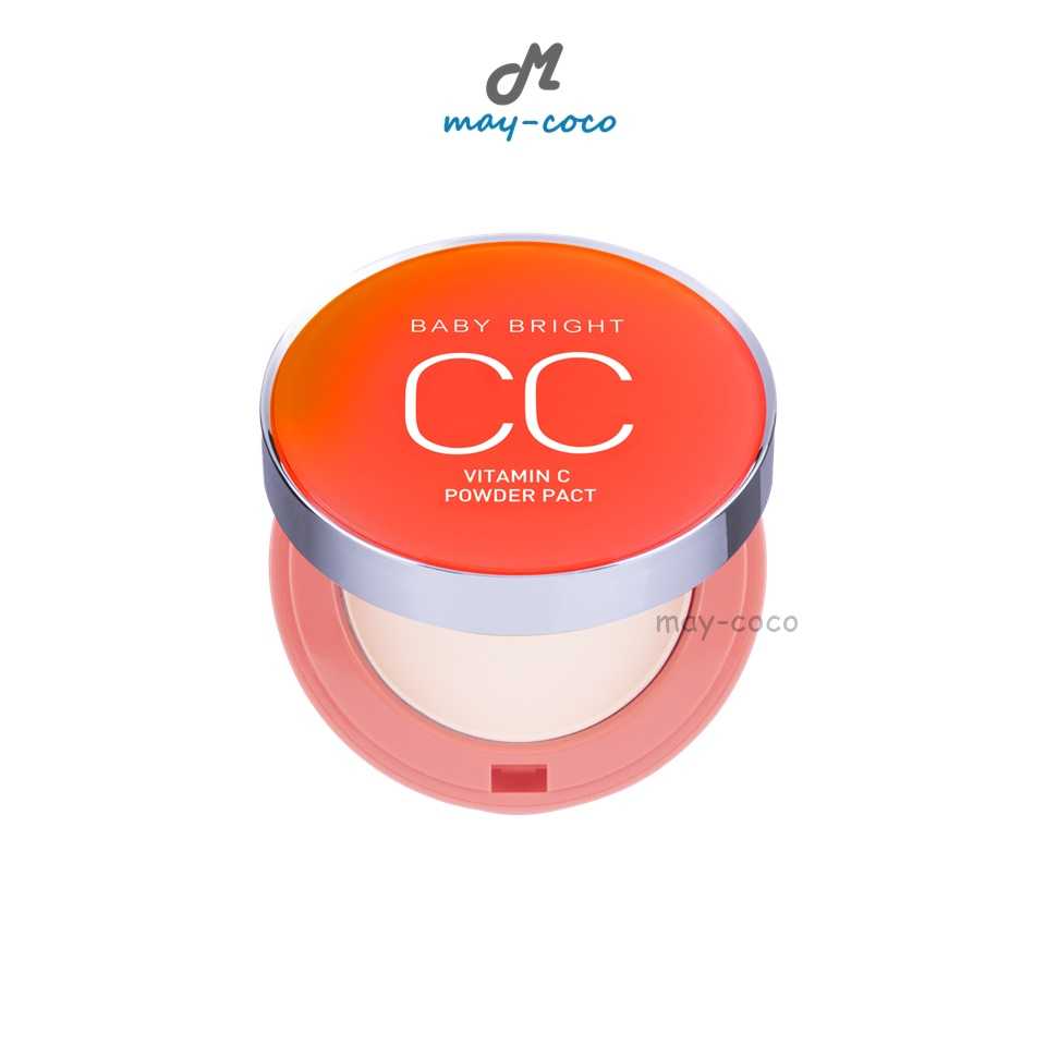 แป้ง Baby Bright CC Vitamin C Powder Pact แป้งซีซี แป้ง Vit C แป้งแมทท์ คุมมัน หน้าเนียน แป้งคริส