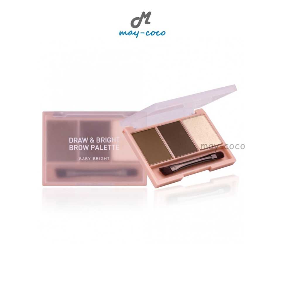เขียนคิ้ว Baby Bright Draw&Bright Brow Palette ฝุ่นคิ้ว ไฮไลท์คิ้ว อุปกรณ์เขียนคิ้ว คิ้วสวย คิ้วปัง