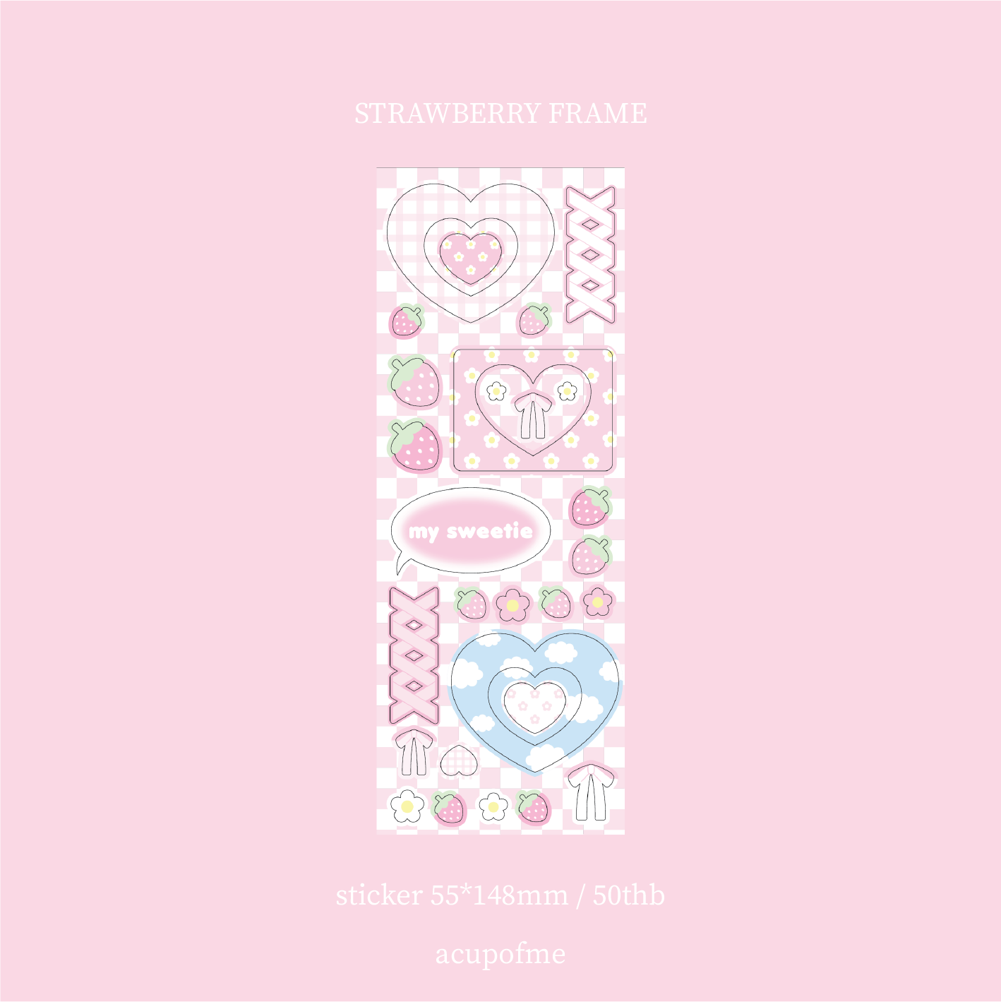 strawberry vintage frame