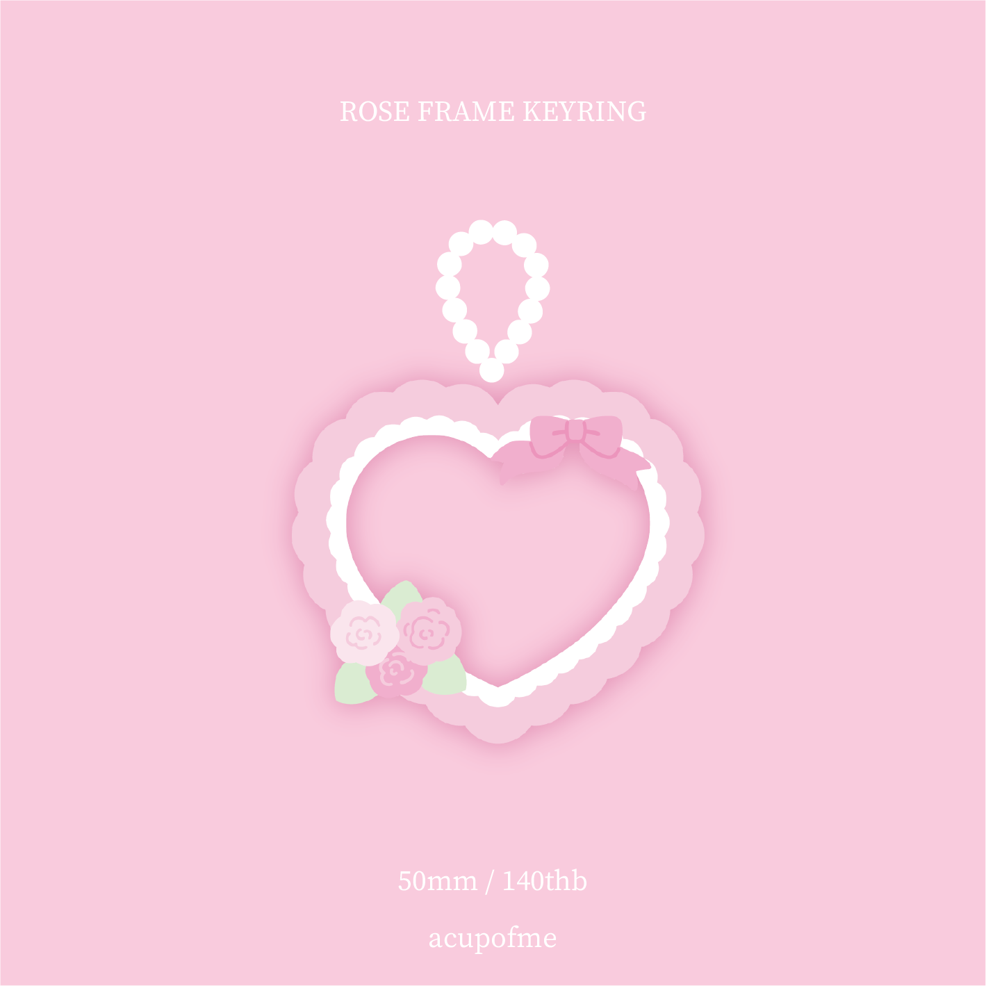 rose frame keychain