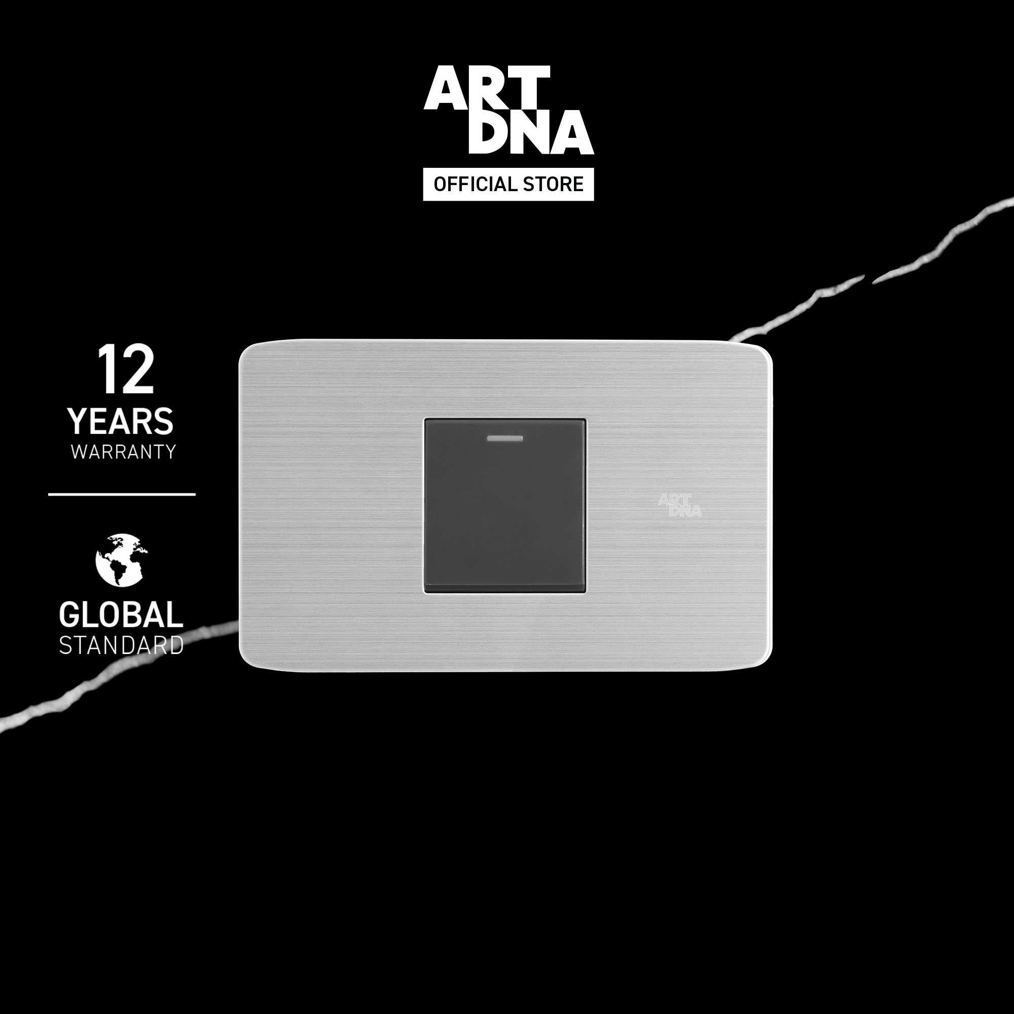 ART DNA รุ่น A89 Switch Size M  สีสแตนเลส+สีเทา สวิตซ์ไฟโมเดิร์น สวิตซ์ไฟสวยๆ