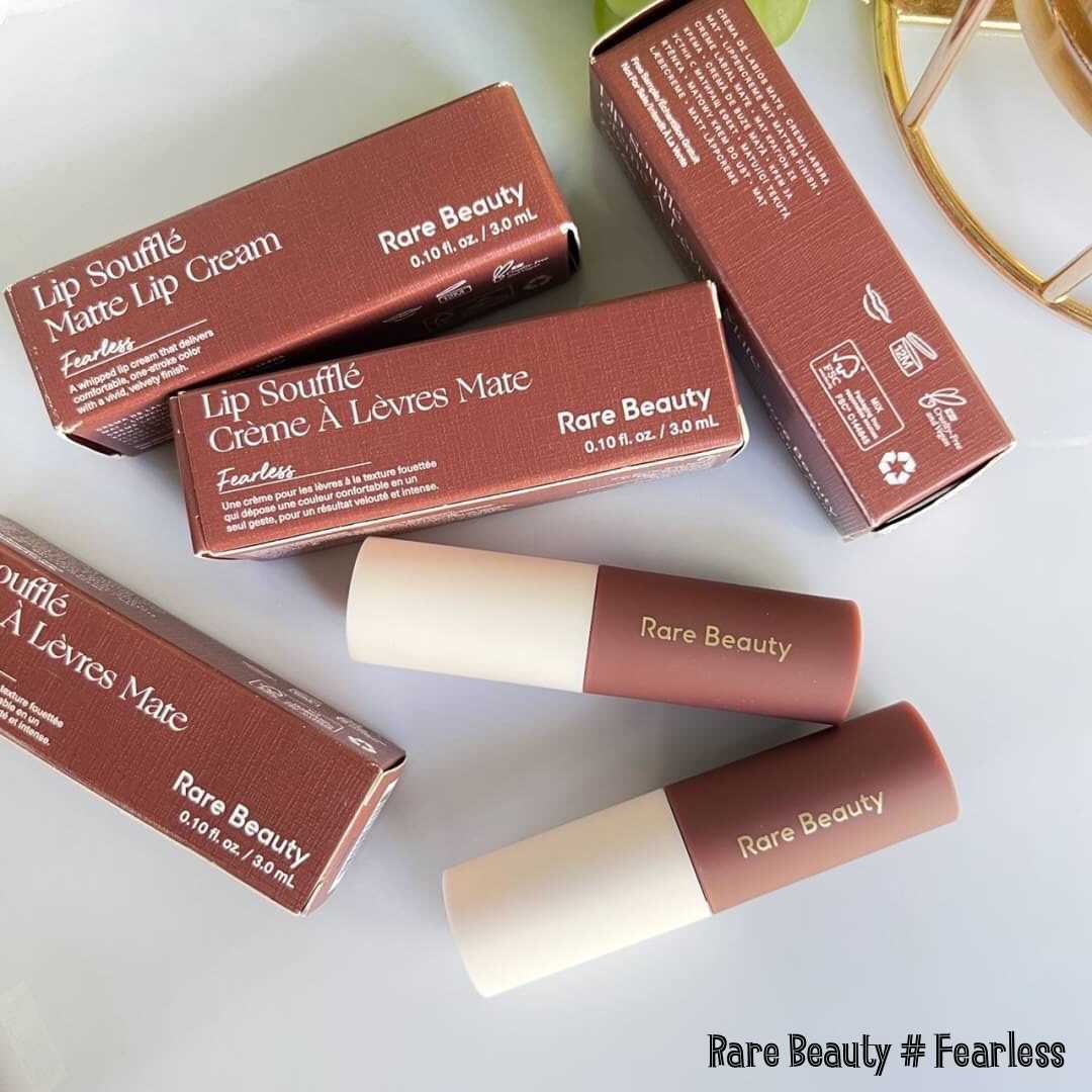 ลิปสติก Rare Beauty Lip Souffle Matte Cream Lipstick 3 ml สี #Fearless