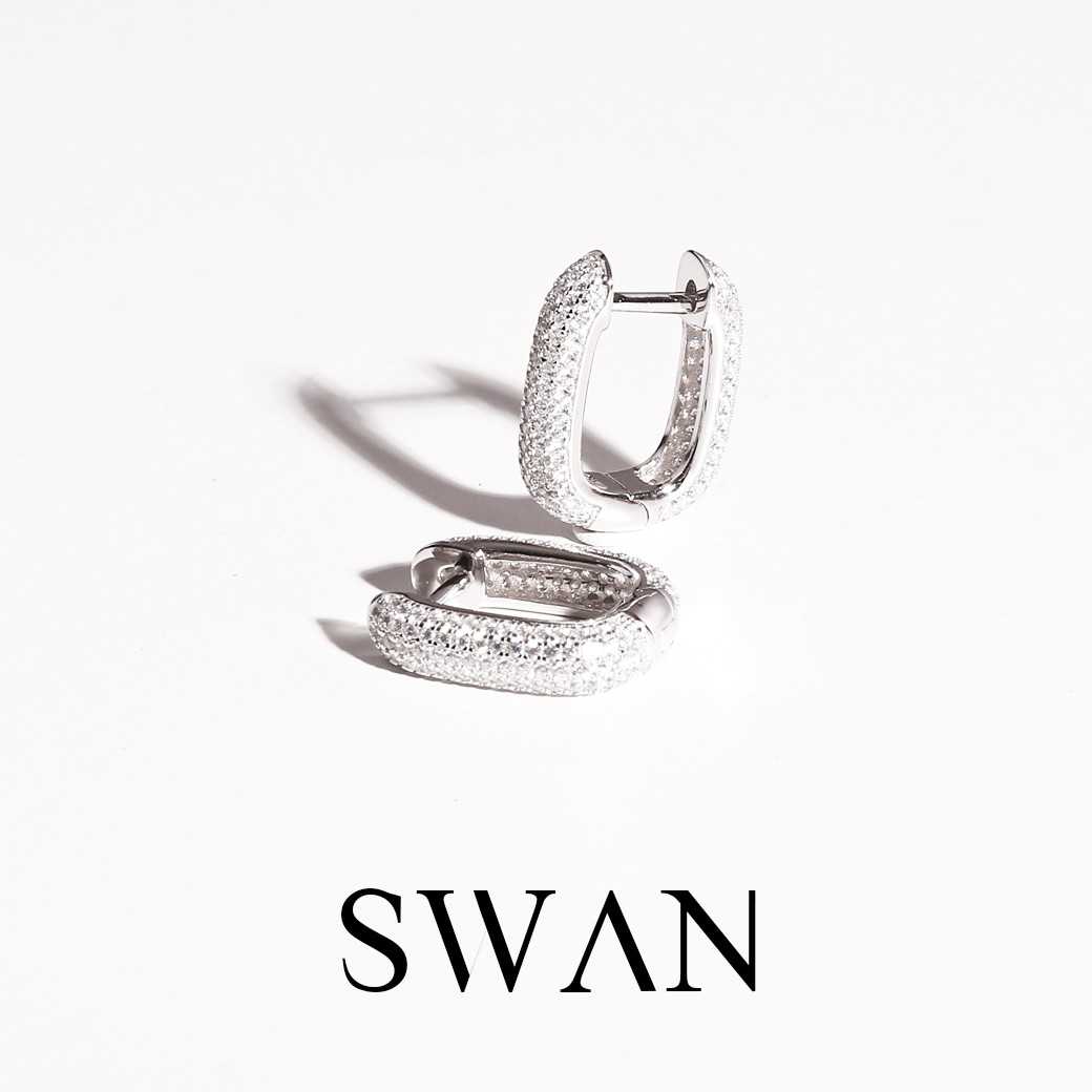 Small Hoop Pave Earring