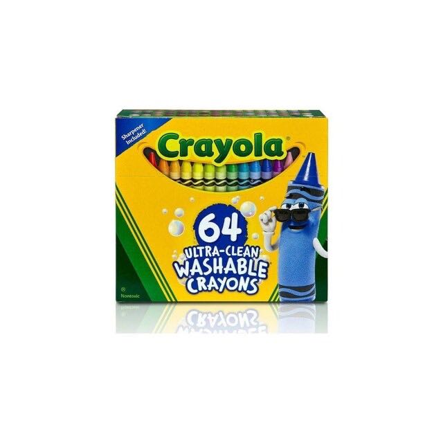 Crayola สีเทียนล้างออกได้ปลอดสารพิษ 64 สี