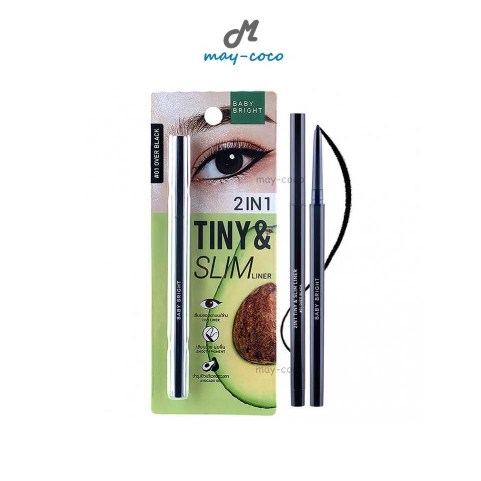 อายไลน์เนอร์ อินไลน์เนอร์ Baby Bright 2in1 Tiny&Slim Liner เขียนขอบตา ขอบตาล่าง กรีดอาย เขียนตา