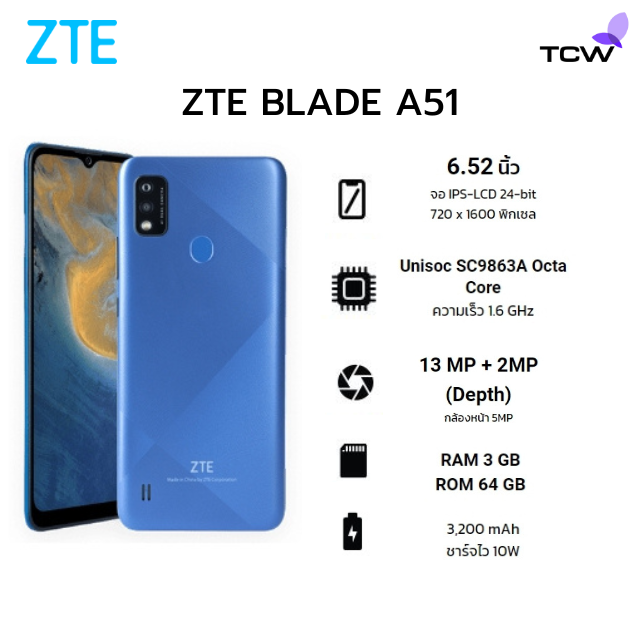 ZTE A51 Ram3 Rom64GB