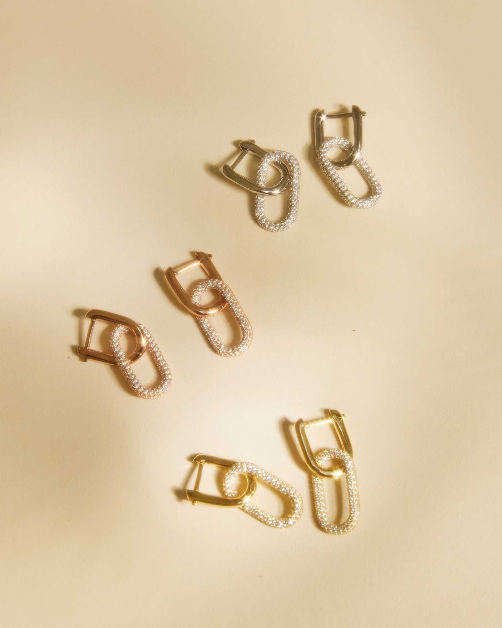 Small Chain Pave Earring