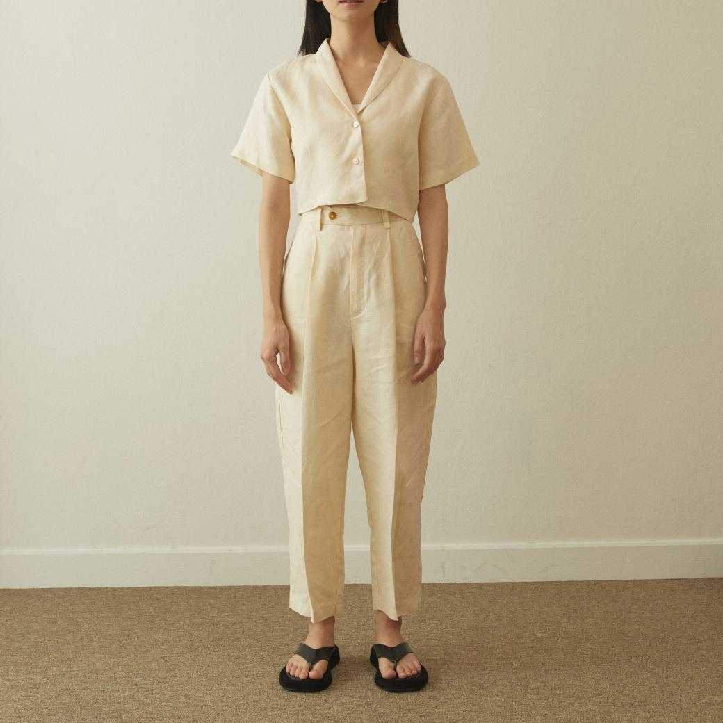 Set : Shawl Collar Linen Shirt + Henri Linen Pants