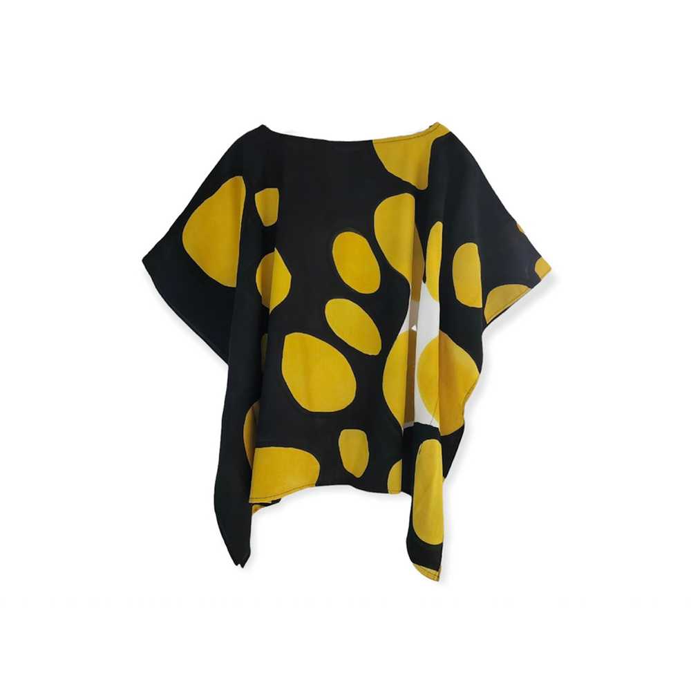 (Pre-Order) Poncho Blouse Normal Size Cotton Rayon Hand paint For Summer Beach Vacation