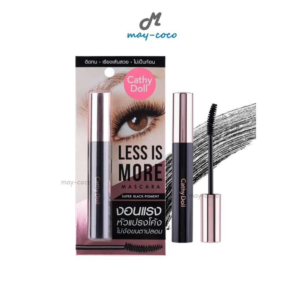 มาสคาร่า Cathy Doll Less is More Mascara ปัดขนตา ขนตางอน ขนตาเด้ง มาสคาร่าสีดำ ขนตายาว ขนตากันน้ำ