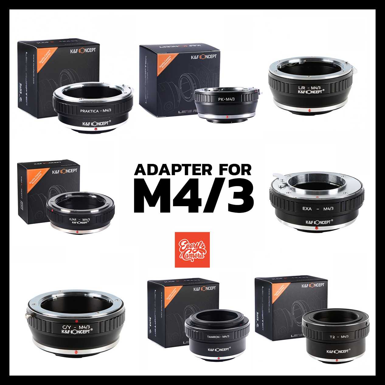 Adapter For M4/3 Olympus , Panasonic, Black magic