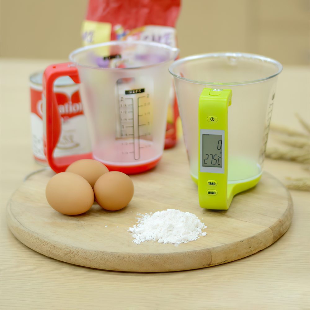 เครื่องชั่งดิจิตดอล ถ้วยตวงดิจิตอล 1Kg คละสี 12x15x13 cm