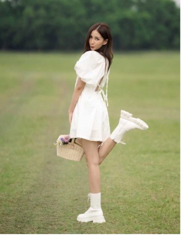 lemondenims baby doll in white