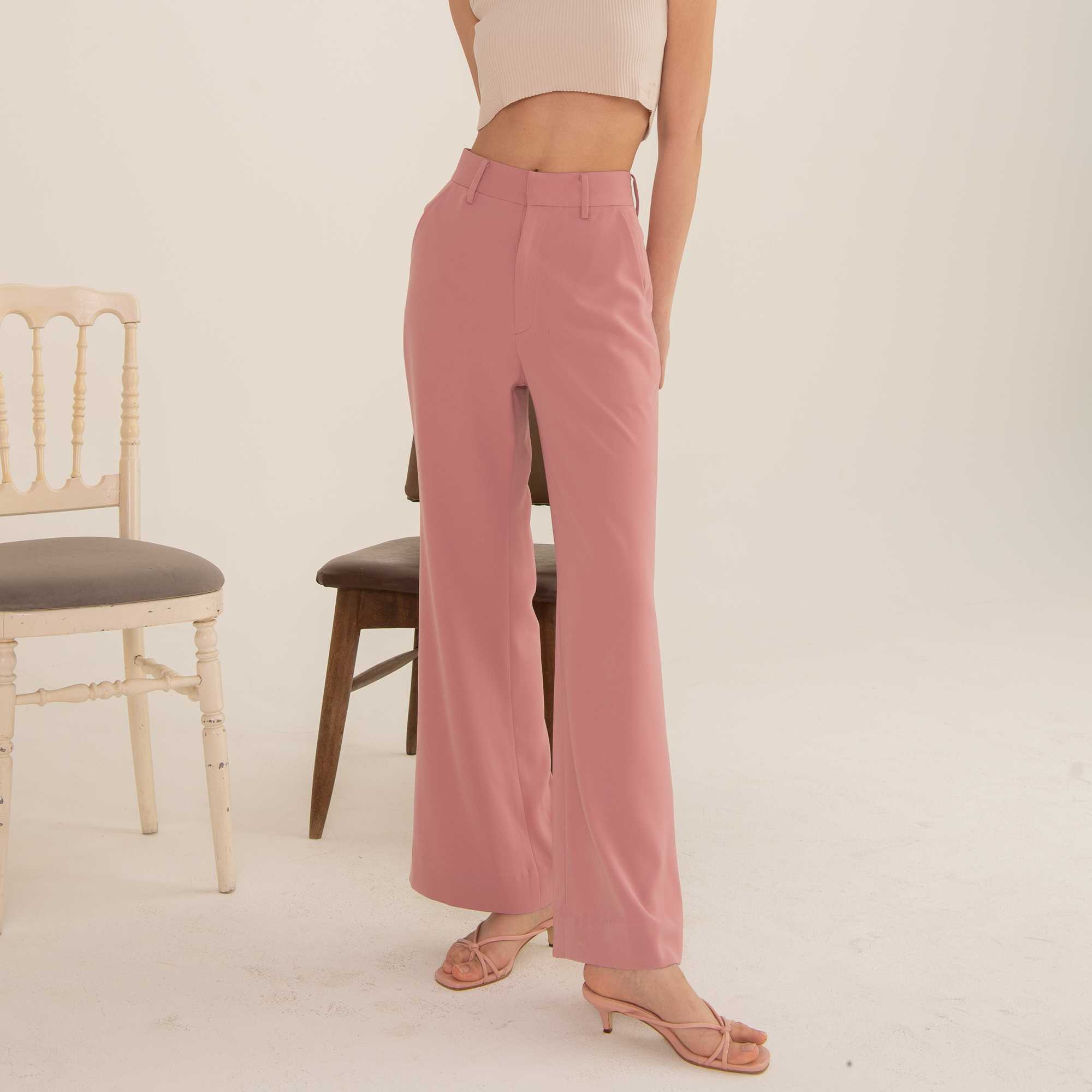 Classic Flare Pants - Pink