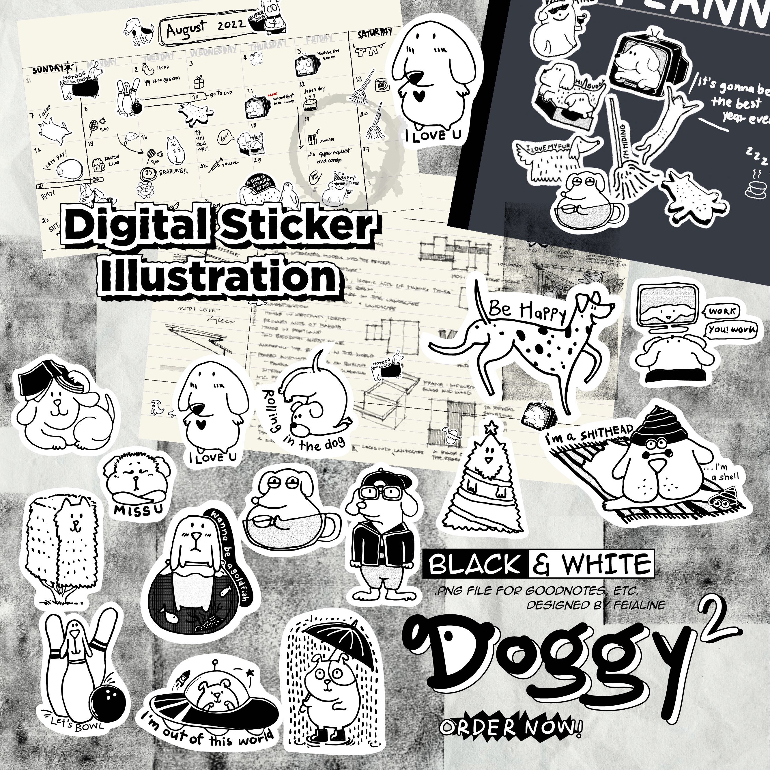 Doggy2 - digital sticker file🐕