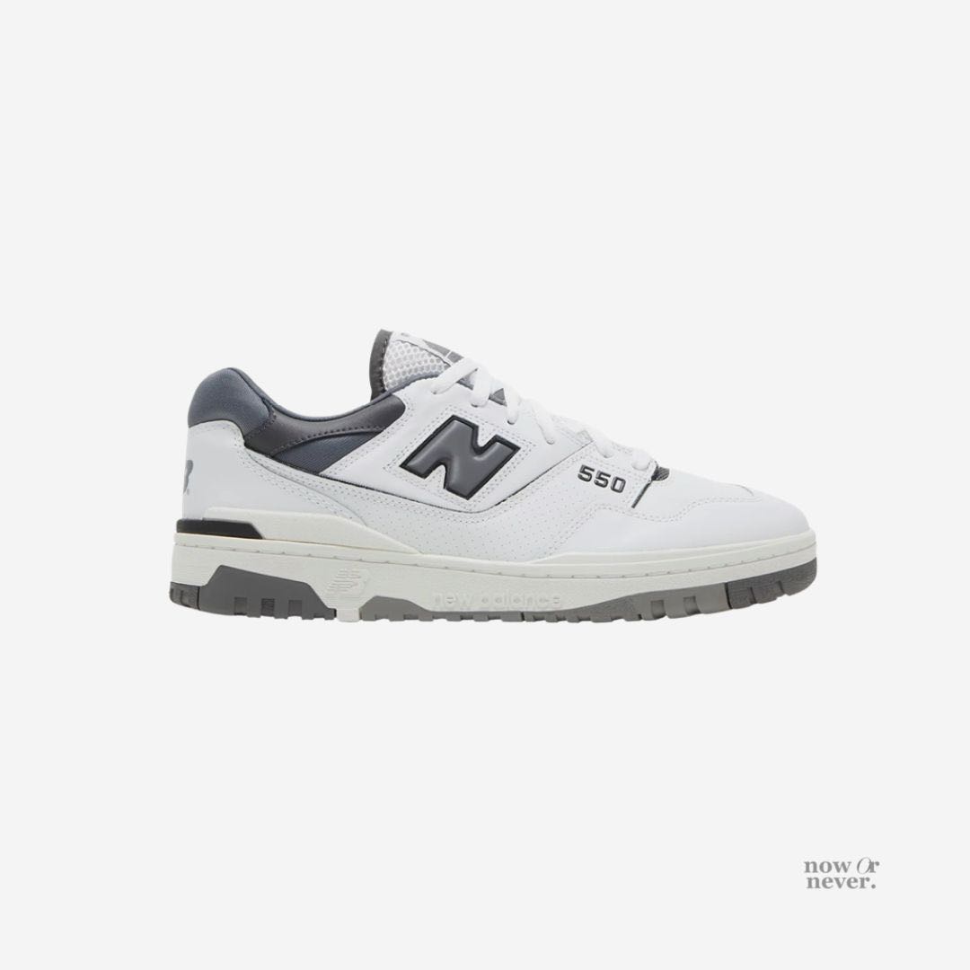[PRE-ORDER] NEW BALANCE 550 WHITE GREY DARK GREY - BB550WTG