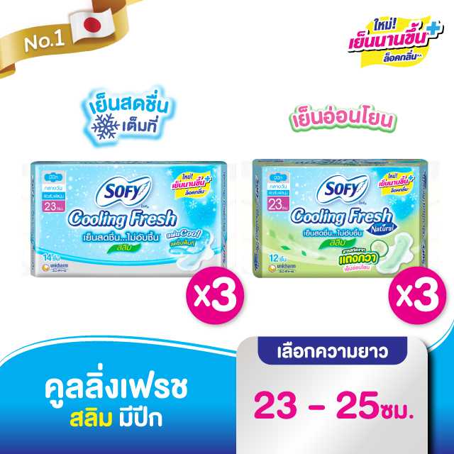 โซฟี คูลลิ่ง เฟรช สลิม แบบกลางวัน (x3 แพ็ค)