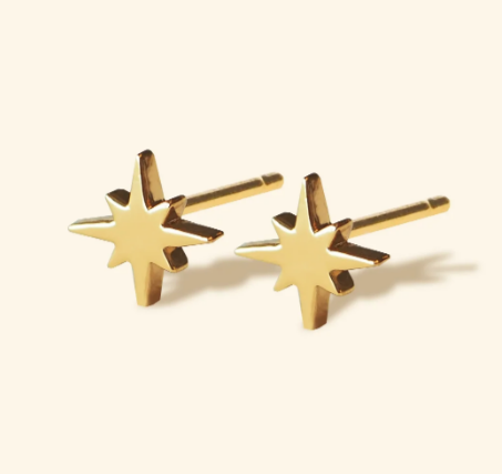 ต่างหูก้าน ดาวกระจายมินิมอล (Minimal Starburst Stud Earrings)