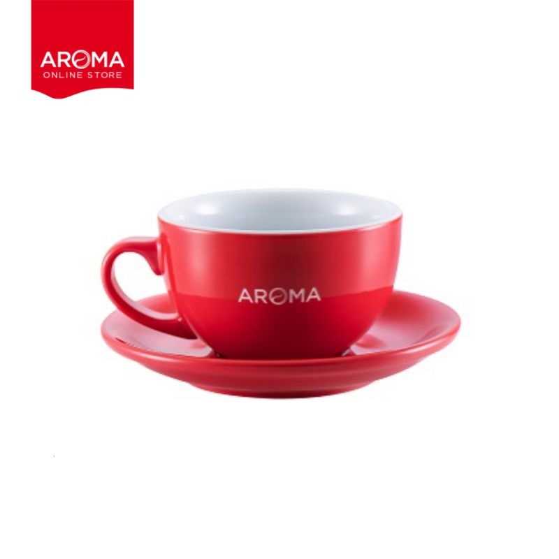 AROMA ชุดแก้วกาแฟร้อน (สีแดง) 7oz.