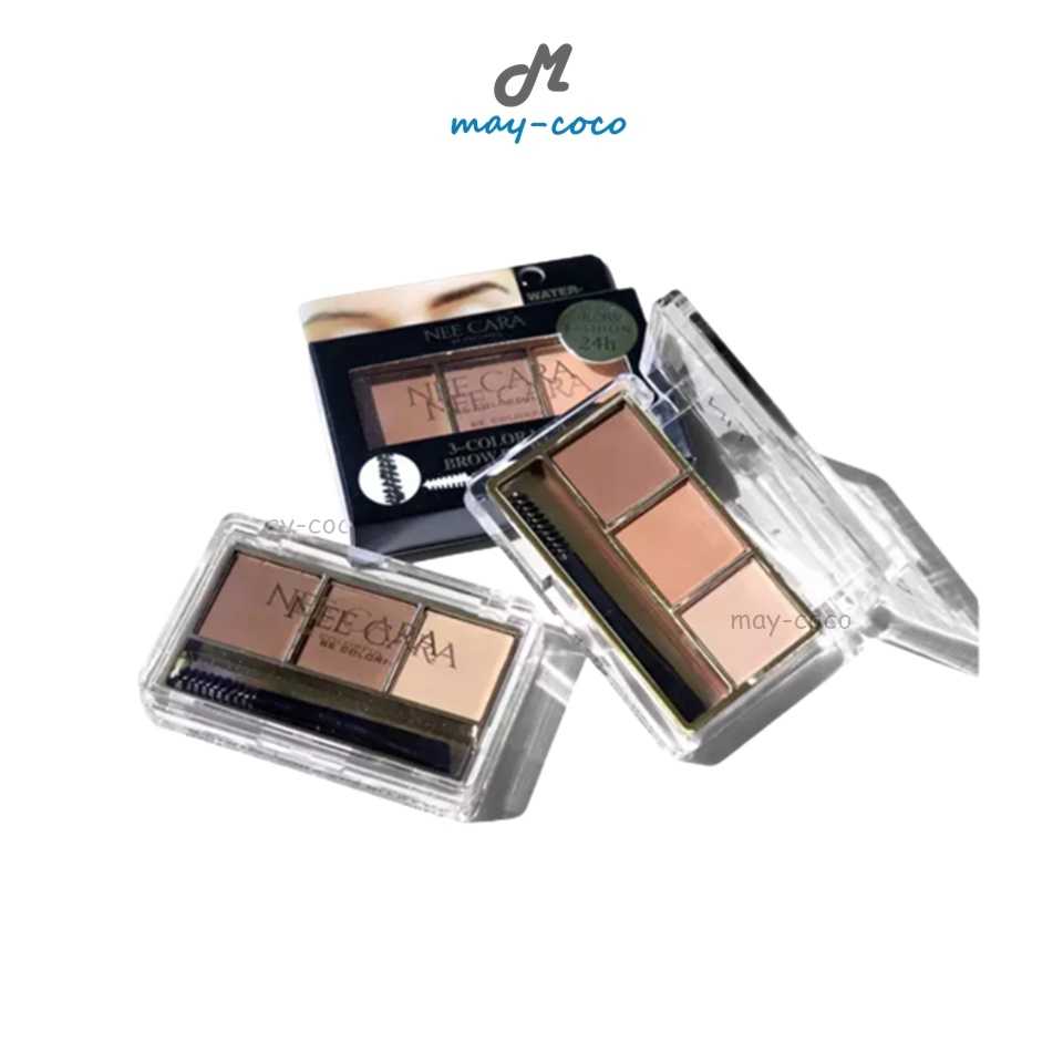 ฝุ่นคิ้ว Nee Cara 3 Color Mix Brow Powder เขียนคิ้ว คิ้วฝุ่น พาเลทคิ้ว พาเลทท์คิ้ว เขียนคิ้ว คิ้ว