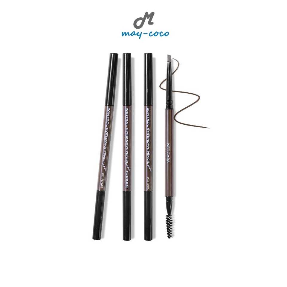 ดินสอเขียนคิ้ว Nee Cara Control Eyebrow Pencil ดินสอเขียนคิ้วหัวตัด เขียนคิ้ว คิ้วกันน้ำ คิ้วสวย