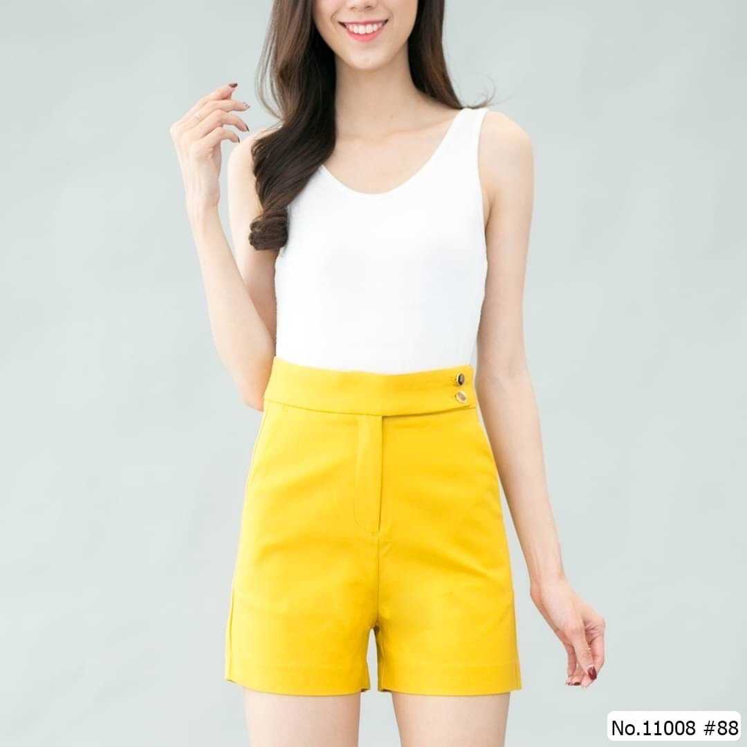 Vertier กางเกงขาสั้น No. 11008 เอวสูง ผ้ายืด Spandex