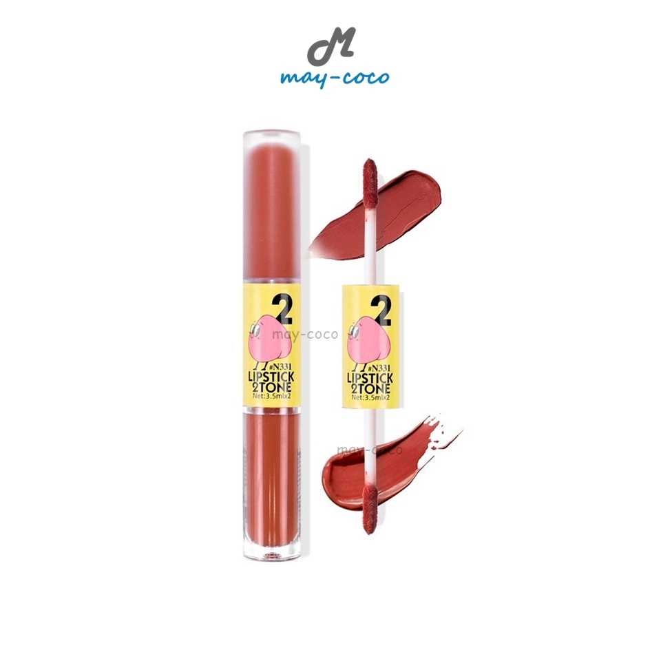 ลิป Nee Cara 2 Tone Matte & Juicy Lip ลิปทูโทน ลิปสองหัว ลิปจุ่ม ลิปแมท ลิปกลอส ปากฉ่ำ แมทไม่ติดแมส