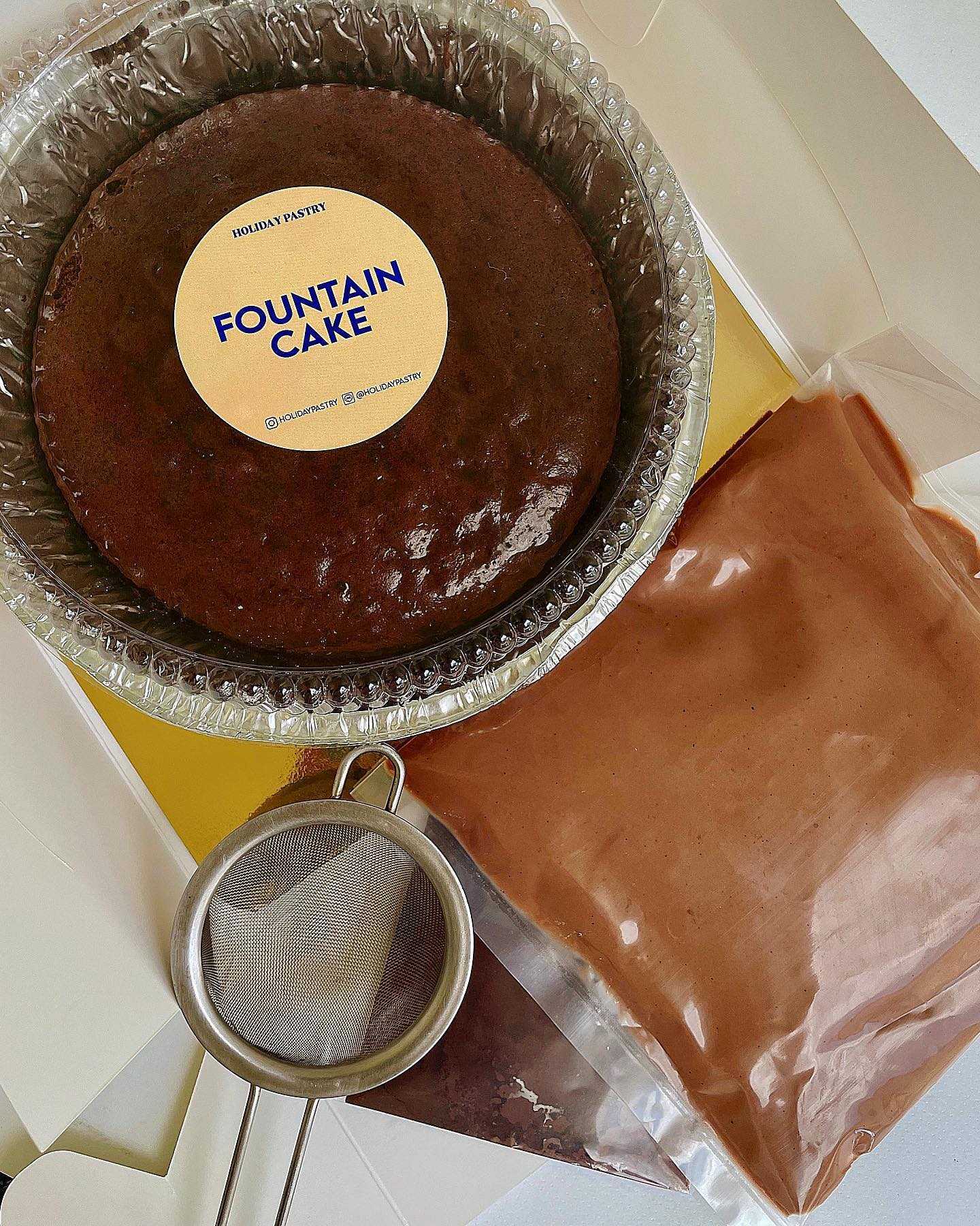 DIY Fountain Chocolate Cake
