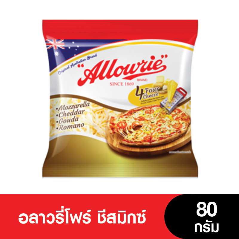 หมดอายุ 6/06/2025 ALLOWRIE อลาวรี่โฟร์ชีสมิกซ์ 80 กรัม