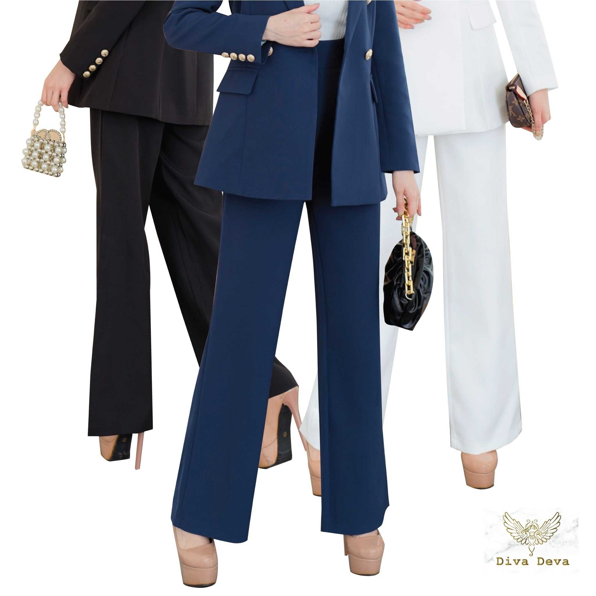 #2110 Cosmo Pant กางเกงเอวสูงทรงขาบาน