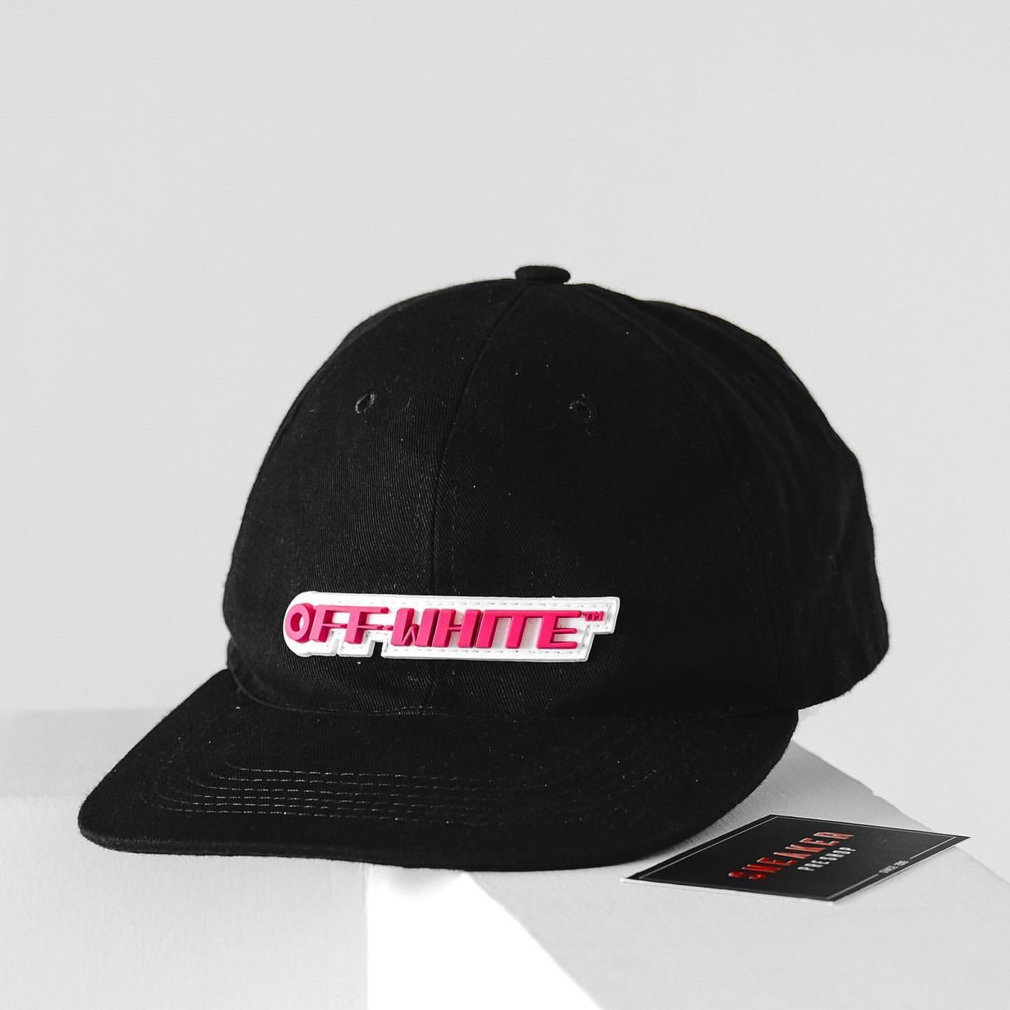 Off-White Pink Logo Rubber Logo Baseball Cap