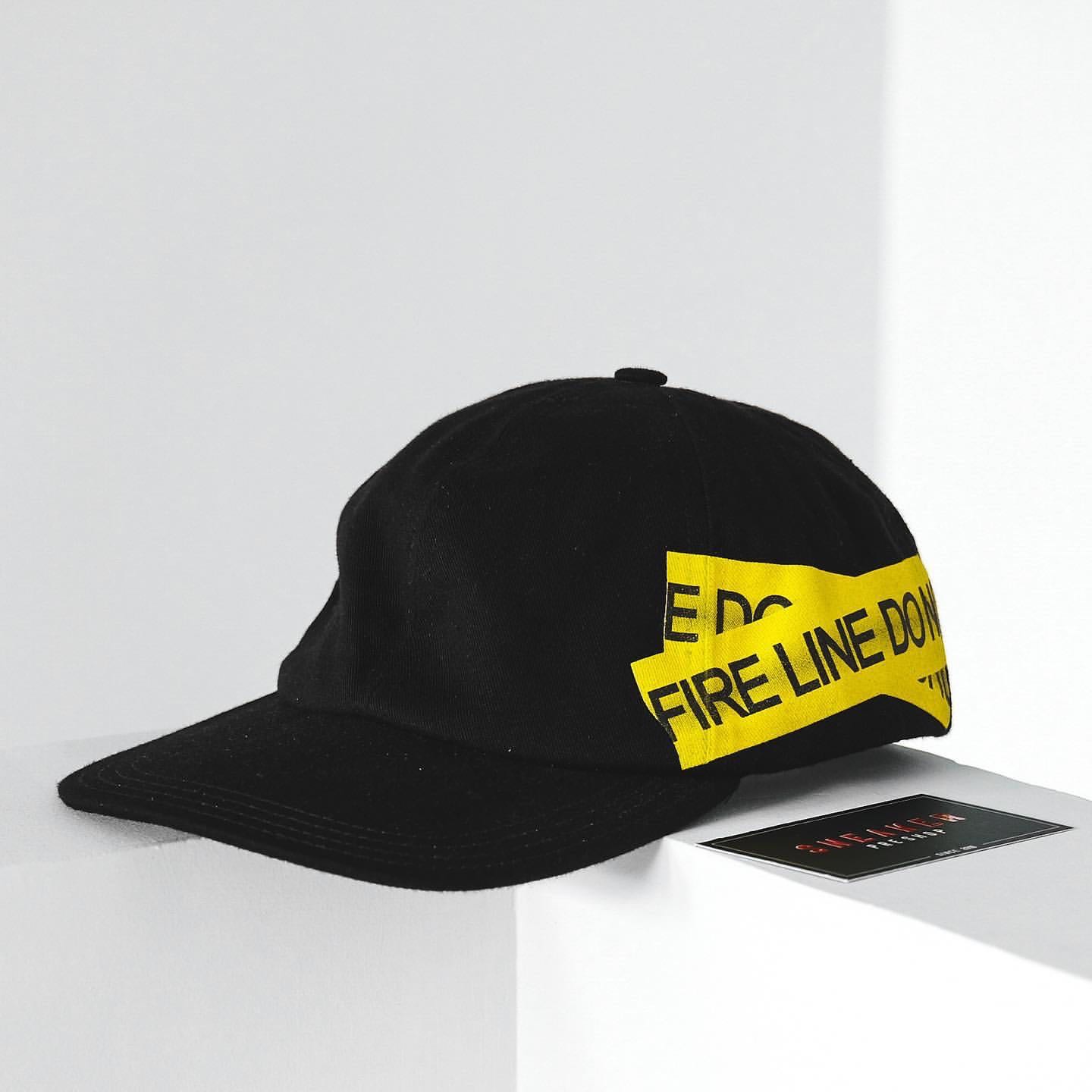 Off-White Fire Line Tape Baseball Cap 