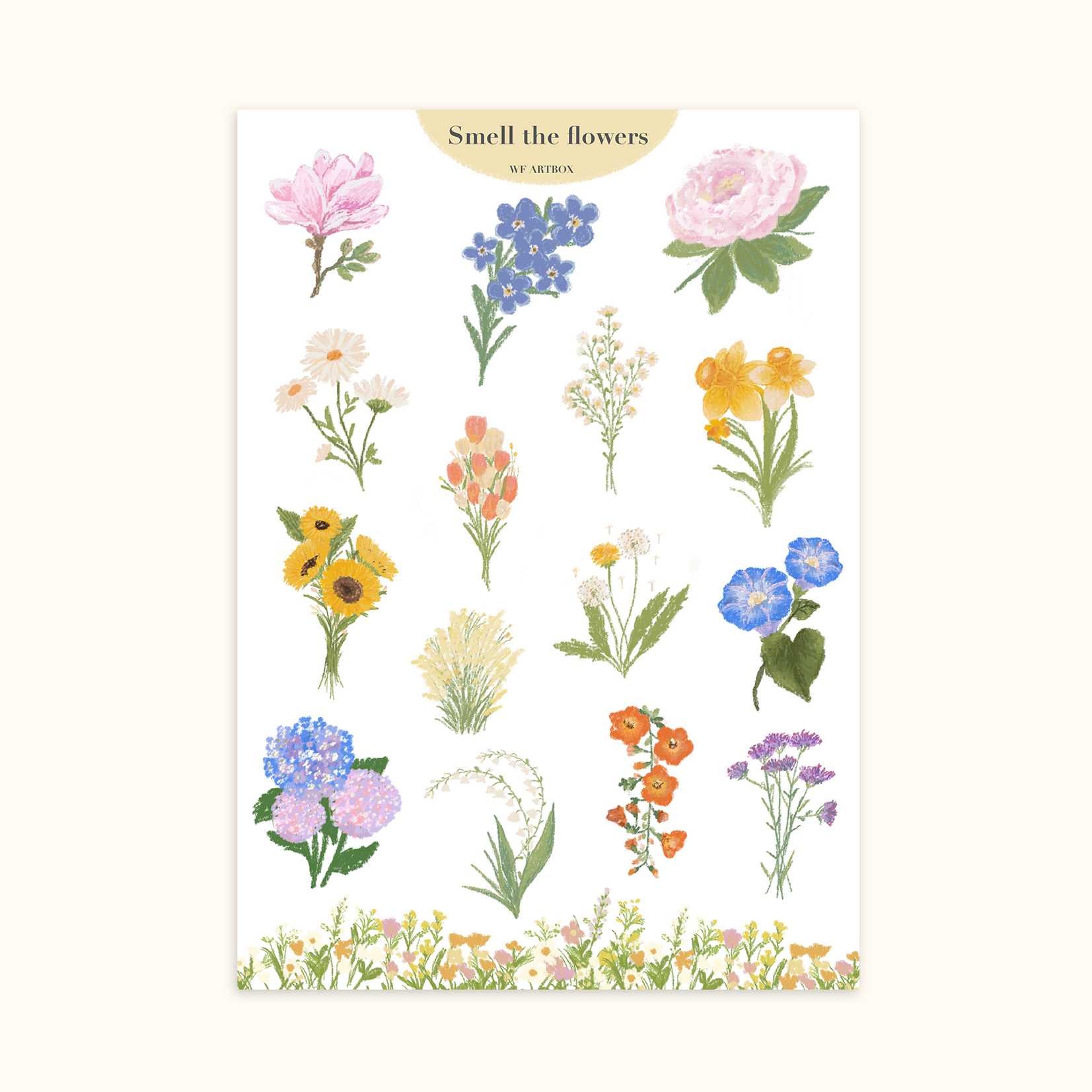 Sticker Smell the flowers