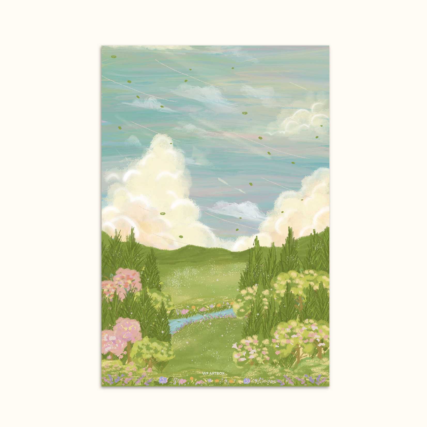 Art print Postcard [Into the wind]