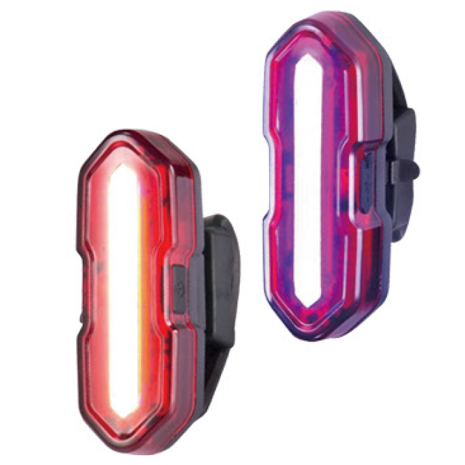 ไฟหลังUSB 2สี 5mode กันน้ำ 17 lumen 7hr
