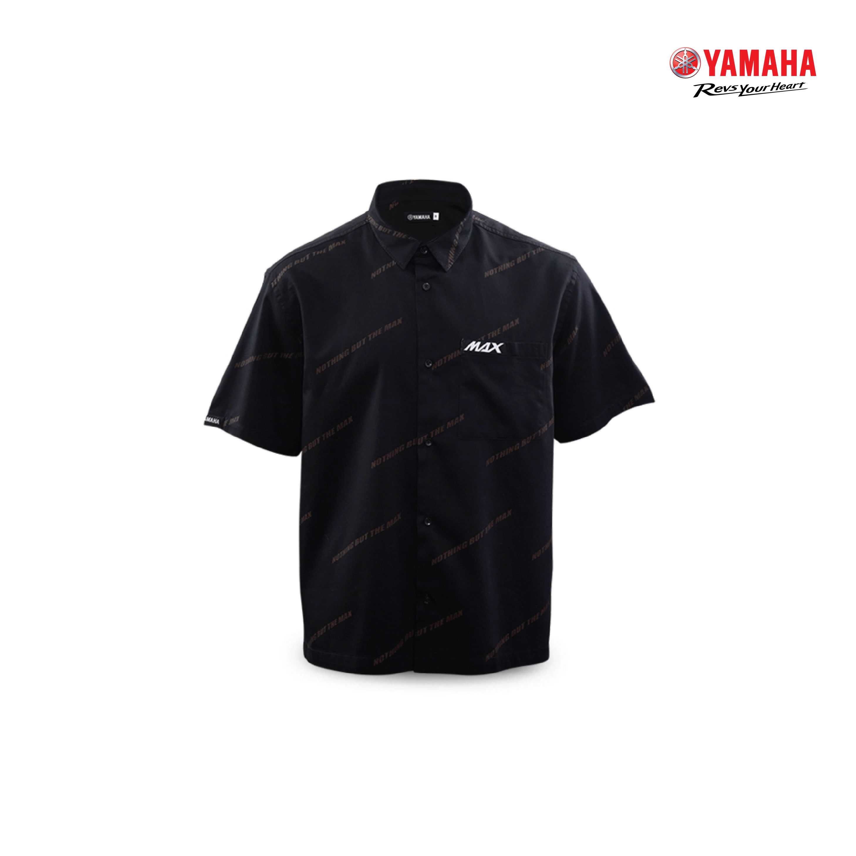 เสื้อเชิ้ตพิมพ์ลาย Max Series'22 (สีดำ) ไม่เข้าร่วมสวัสดิการ