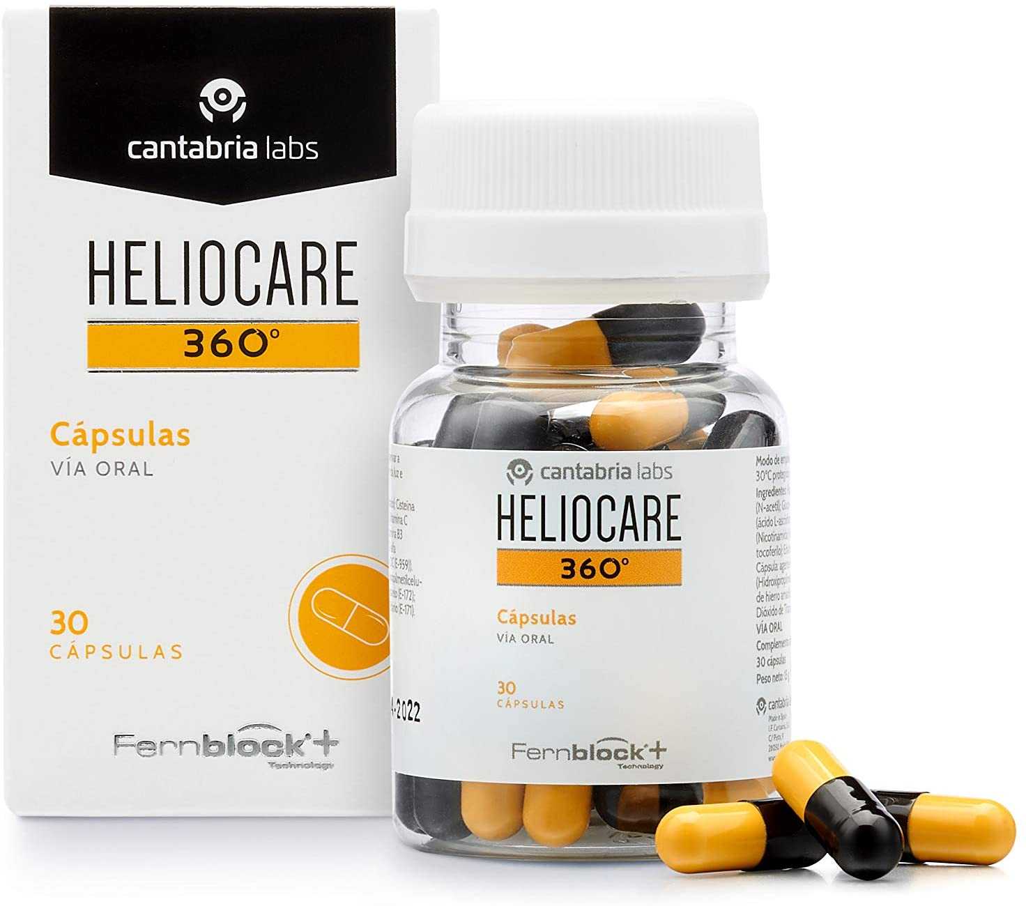 Heliocare - 360º D PlusHeliocare 360 oral (แคปซูลสีเหลืองดำ)