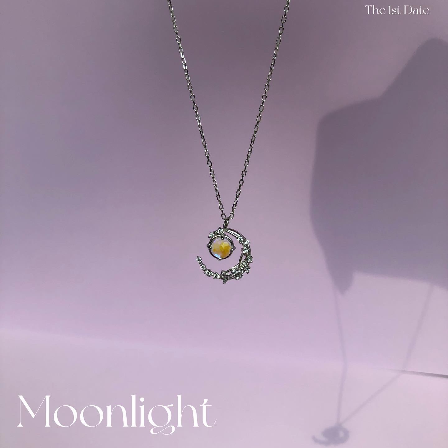 สร้อยคอ รุ่น MoonLight (รูปพระจันทร์)-ส่งฟรี (เงินแท้92.5%)